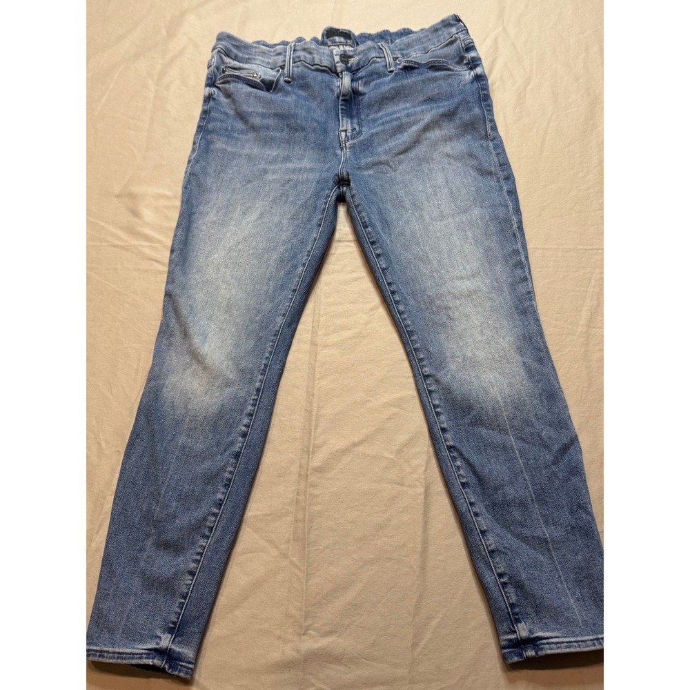 Mother The Looker Ankle Jeans We The Animals Blue Skinny Denim Size 33